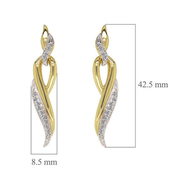 0.35 Ct. tw. Diamond Dangle Earrings 14K Gold - Picture 4 of 4